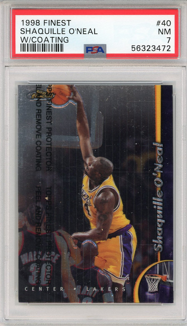 Shaquille O'Neal 1998 Topps Finest Card w/ Coating #40 (PSA)