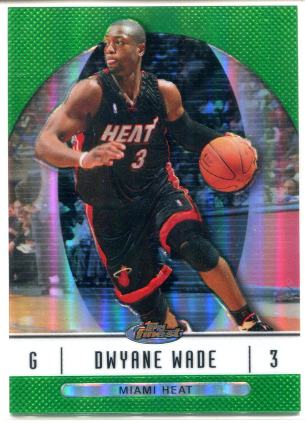 Dwyane Wade 2007 Topps Finest Green Refractor Card #128/199