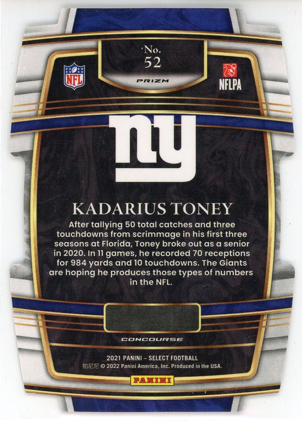 Kadarius Toney 2021 Panini Select Concourse Prizm Diecut Rookie Card #52