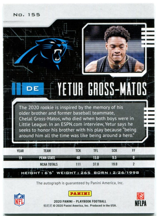 Yetur Gross-Matos Panini Playbook Rookie Auto 69/75