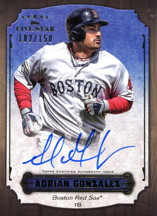 Adrian Gonzalez Autographed Topps Card #102/150