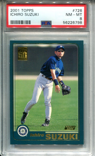 Ichiro Suzuki 2001 Topps #726 PSA NM-MT 8 Card