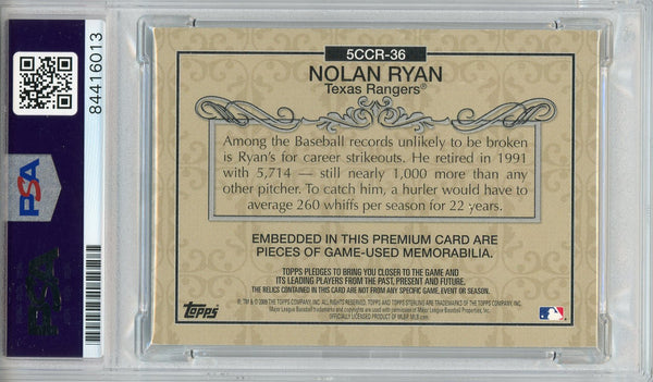 Nolan Ryan Autographed 2009 Topps Sterling Jersey Card (PSA Auto Gem Mint 10)