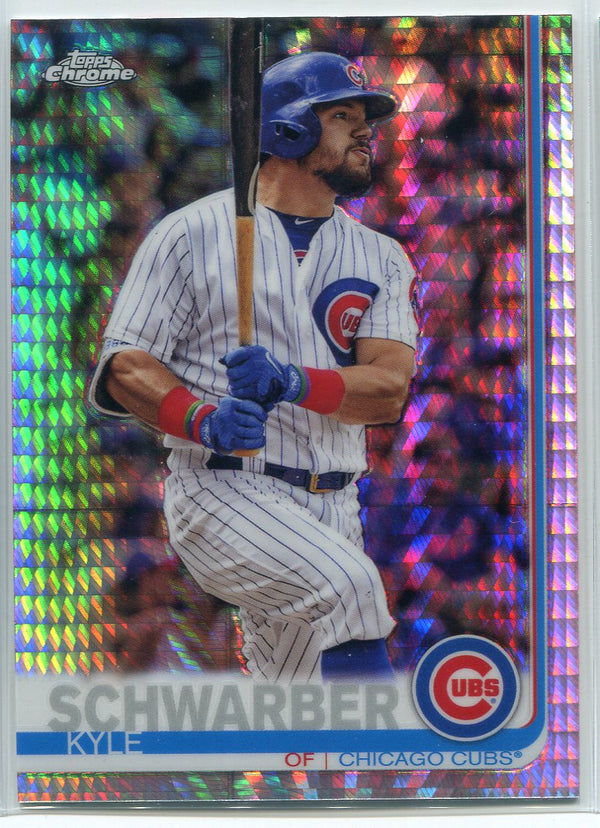 Kyle Schwarber 2019 Topps Chrome Prism Refractor Card