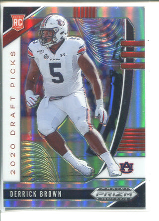 Derrick Brown 2020 Panini Prizm Draft Picks Silver Rookie Card