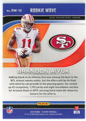 Brandon Aiyuk 2020 Panini Playoff Rookie Wave Card #RW-10