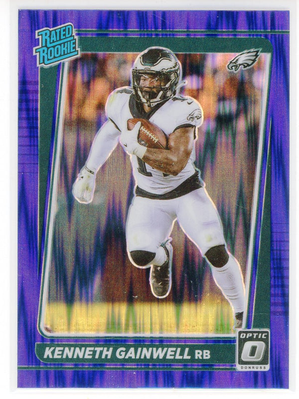 Kenneth Gainwell 2021 Donruss Optic Purple Shock Prizm Rated Rookie #239