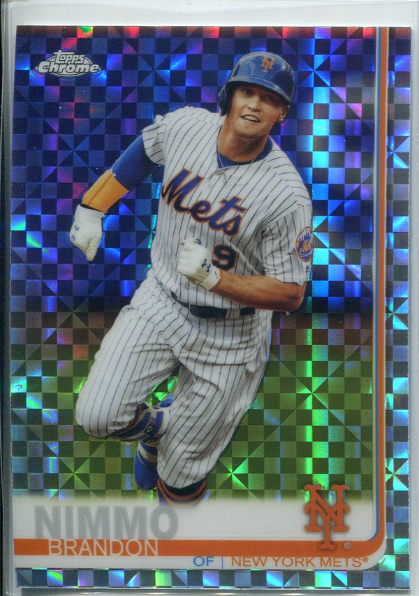 Brandon Nimmo 2019 Topps Chrome X-Fractors Refractor Card