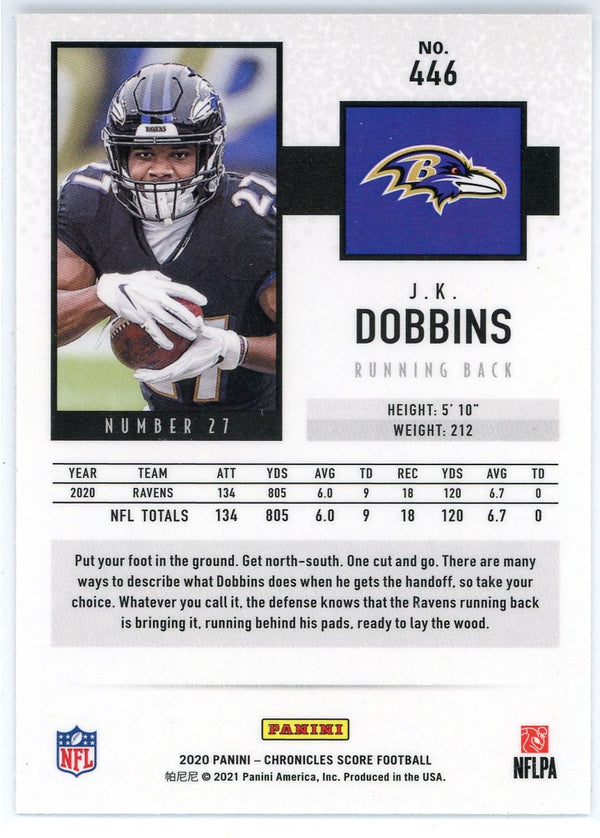 JK Dobbins 2020 Panini Chronicles Score Rookie Card #446