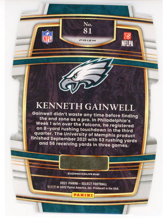 Kenneth Gainwell 2021 Select Silver Prizm Die Cut Rookie Card #81