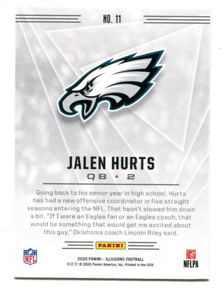 Jalen Hurts 2020 Panini Illusions #11 Rookie Card