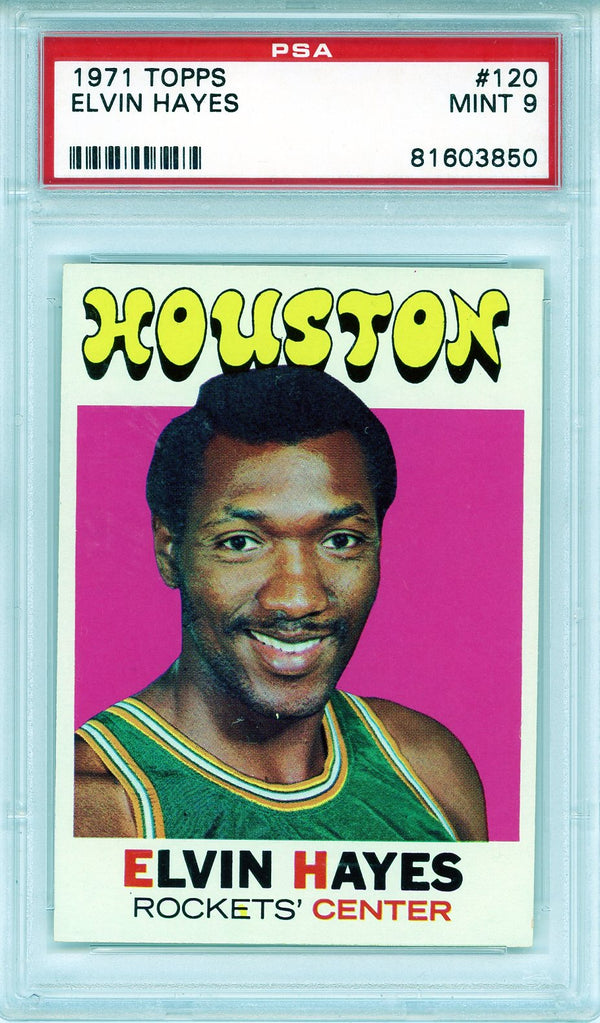 Elvin Hayes 1971 Topps Card #120 (PSA Mint 9)