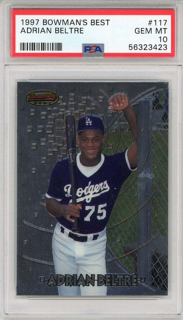 Adrian Beltre 1997 Bowman's Best Rookie Card #117 (PSA)