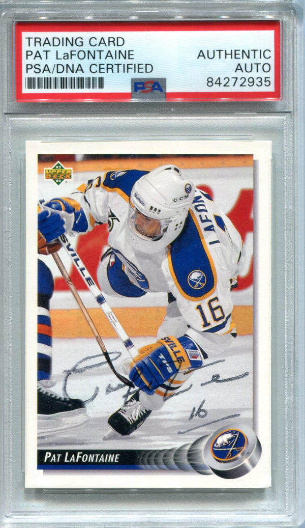 Pat LaFontaine Autographed 1993 Upper Deck Card (PSA)