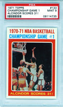 Lew Alcindor Scores 31! 1971 Topps Card #133 (PSA Mint 9)