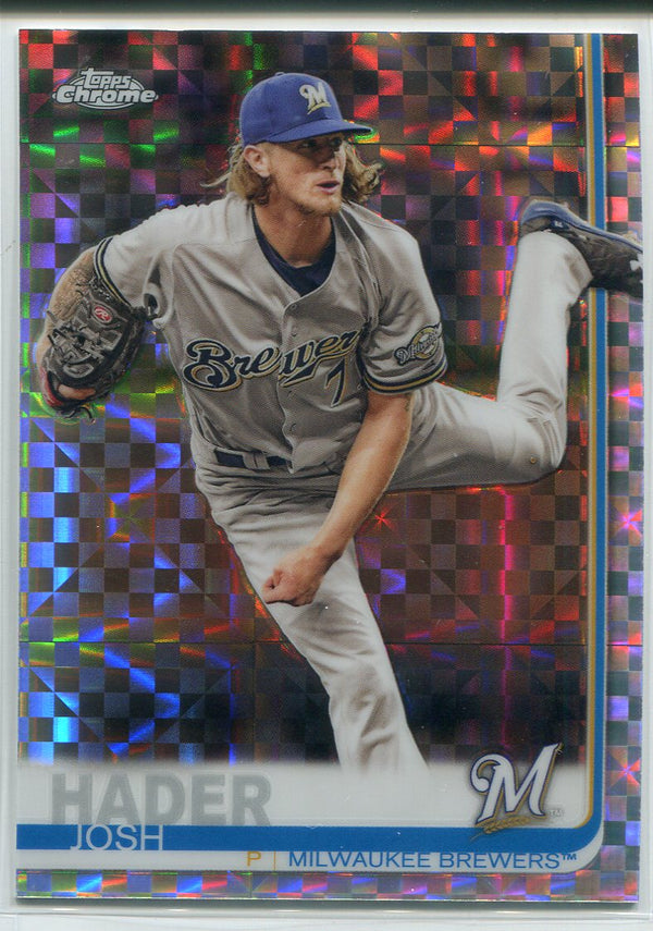 Josh Hader 2019 Topps Chrome X-Fractors Refractor Card