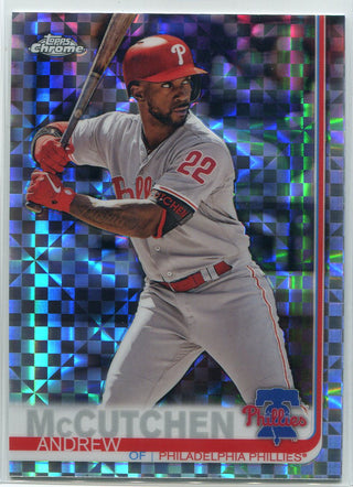 Andrew McCutchen 2019 Topps Chrome X-Fractors Refractor Card