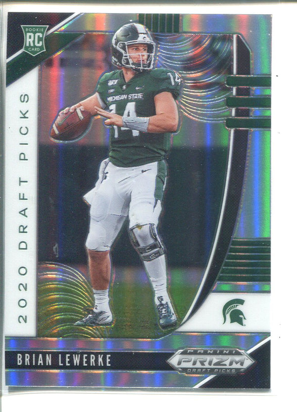 Brian Lewerke 2020 Panini Prizm Draft Picks Silver Rookie Card