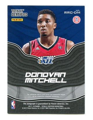 Donovan Mitchell 2017 Panini Totally Certified #RRCDM Auto Card