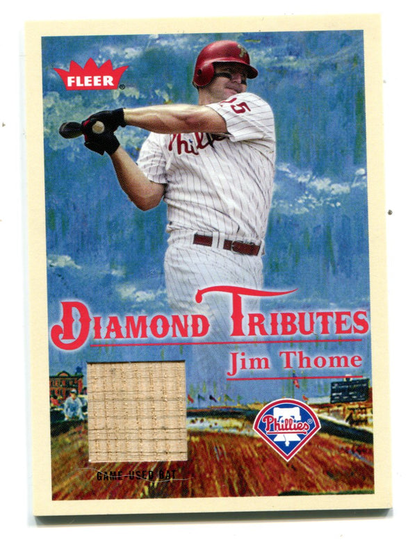 Jim Thome 2005 Fleer Diamond Tributes #DTJT Bat Card