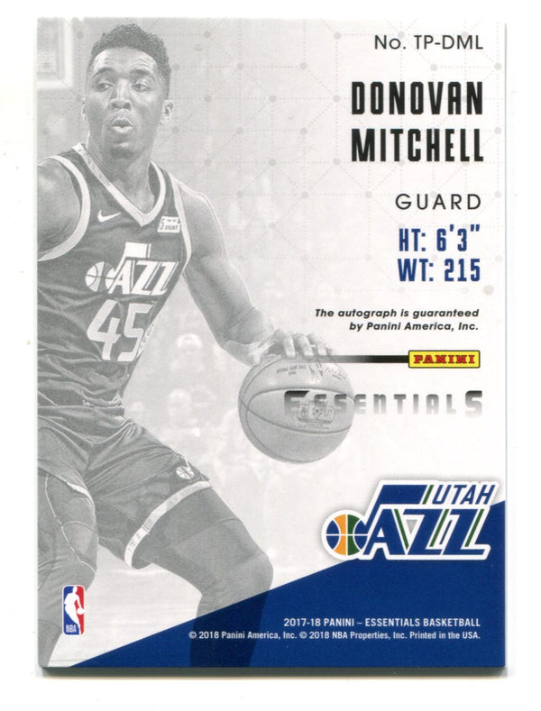 Donovan Mitchell 2017 Panini Essentials #TPDML Autographed Card