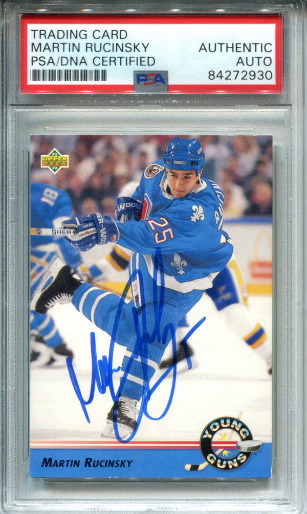 Martin Rucinsky Autographed 1992 Upper Deck Card (PSA)