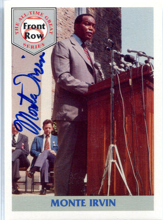 Monte Irvin 1992 Front Row Autographed Card