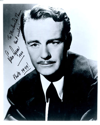 Lew Ayres Autographed Black & White 8x10 Photo