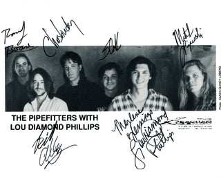 Lou Diamond Phillips & The Pipefitters  Autographed 8x10 Photo