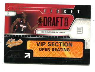 Dwyane Wade 2003 Fleer Authentic Draft Day Ticket Oversized Card #4 /400