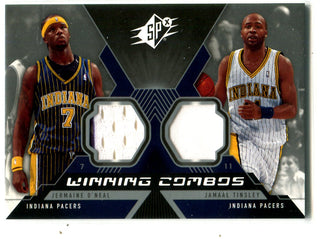 Jermaine O`Neal & Jamal Tinsley Upper Deck Spx Jersey Card