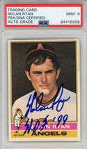 Nolan Ryan "HOF 99" Autographed 1976 Topps Card (PSA Auto Mint 9)