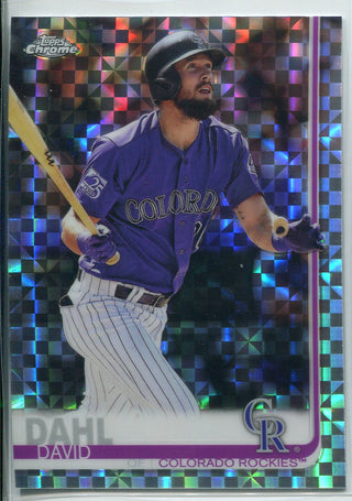 David Dahl 2019 Topps Chrome X-Fractors Refractor Card