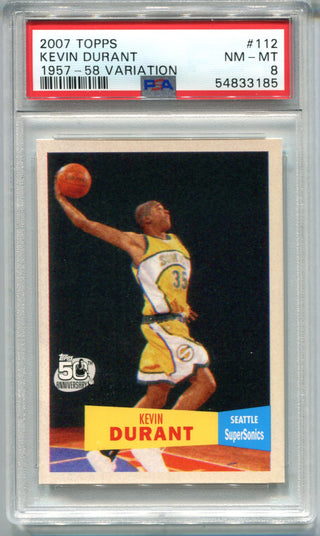 Kevin Durant 2007 Topps 1957-58 Variation PSA MINT 9 RC