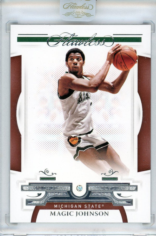 Magic Johnson 2021 Panini Flawless Collegiate Diamond Card #50