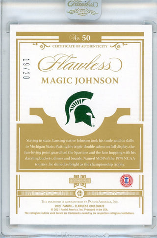 Magic Johnson 2021 Panini Flawless Collegiate Diamond Card #50