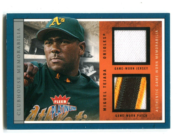 Miguel Tejada 2004 Fleer Platinum #CLUBMT Jersey Card /50