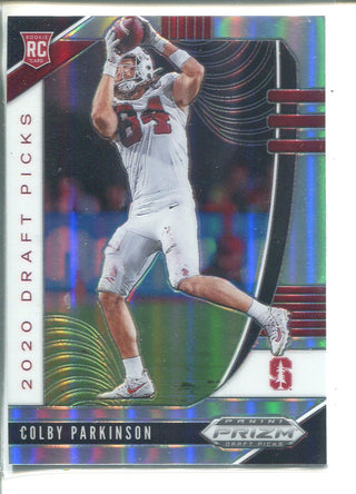 Colby Parkinson 2020 Panini Prizm Draft Picks Silver Rookie Card