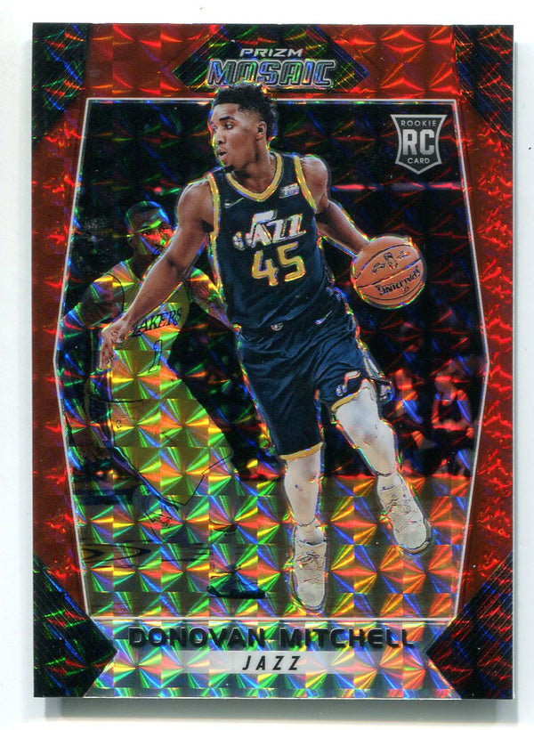 Donovan Mitchell 2017-18 Panini Prizm Red Mosaic #5 Card