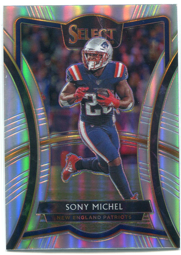 Sony Michel 2019 Panini Select Silver Prizm Premier Level Card