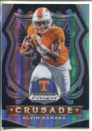 Alvin Kamara 2020 Panini Prizm Draft Picks Silver Crusade Card