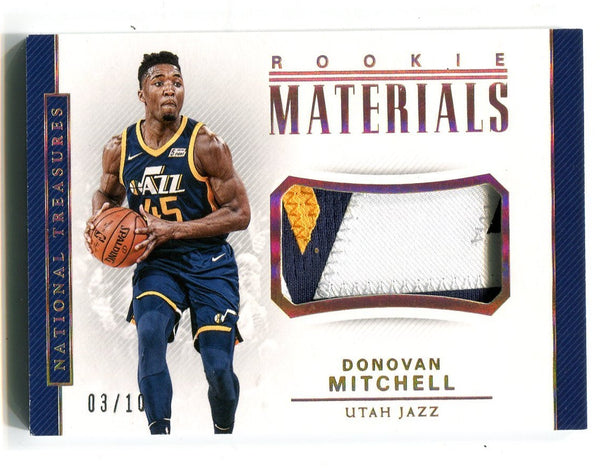 Donovan Mitchell 2017-18 Panini National Treasures Rookie Materials #RM23 03/10