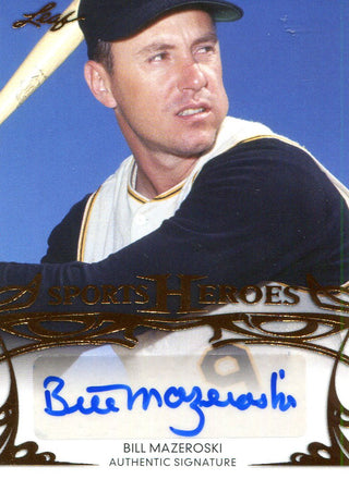 Bill Mazeroski Autographed Leaf Card