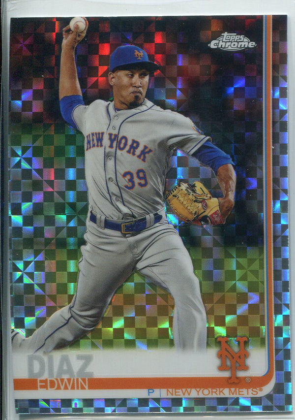 Edwin Diaz 2019 Topps Chrome X-Fractors Refractor Card