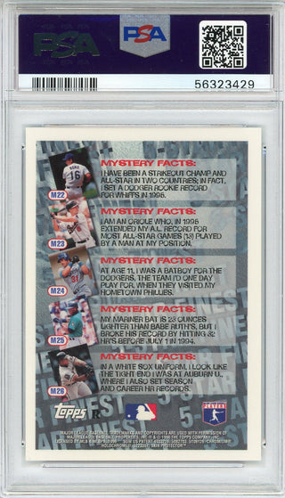 Cal Ripken Jr. 1996 Topps 5 Star Mystery Finest Refractor Card #M23 (PSA)