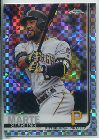 Starling Marte 2019 Topps Chrome X-Fractors Refractor Card