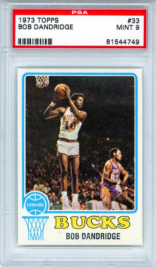 Bob Dandridge 1973 Topps Card #33 (PSA Mint 9)