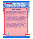 Clyde Drexler 1988 Fleer Super Star Sticker #3 Card