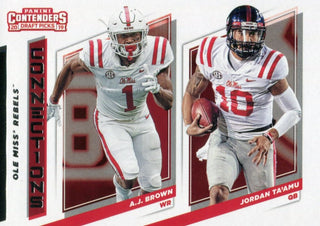 A.J. Brown Jordan Ta'Amu 2019 Panini Contenders Rookie Card