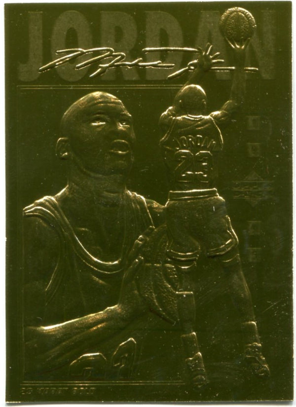 Upper Deck Michael Jordan Gold Foil Sculptured Trading Card /25000